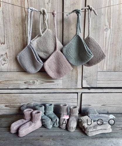 4-dílný pletený set pro miminko - Velikost: 9-12 měsíců, Barva: Růžový písek