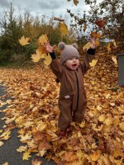 Dětský softshellový overal HNĚDÝ MOCCA