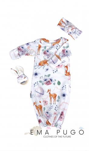 Spací kokon pro miminko - FLOWERS set - Velikost: NEWBORN