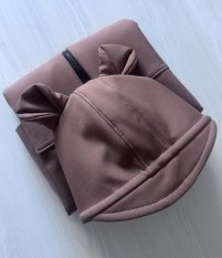 Dětská softshellová bunda s oušky HNĚDÁ MOCCA